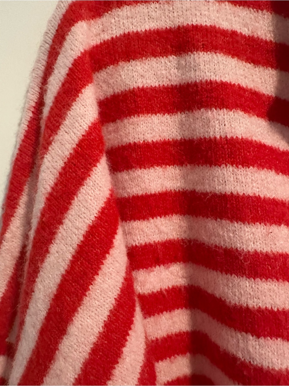 Carly Jean Los Angeles Red and pink Striped Button-Front Cardigan - Picture 3 of 5